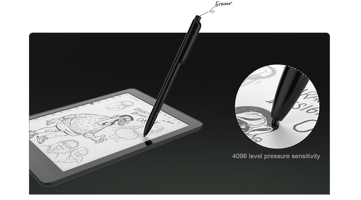 Stylus toll 4096 nyomásérzékenységgel Onyx BOOX Nova3 ebook olvasó
