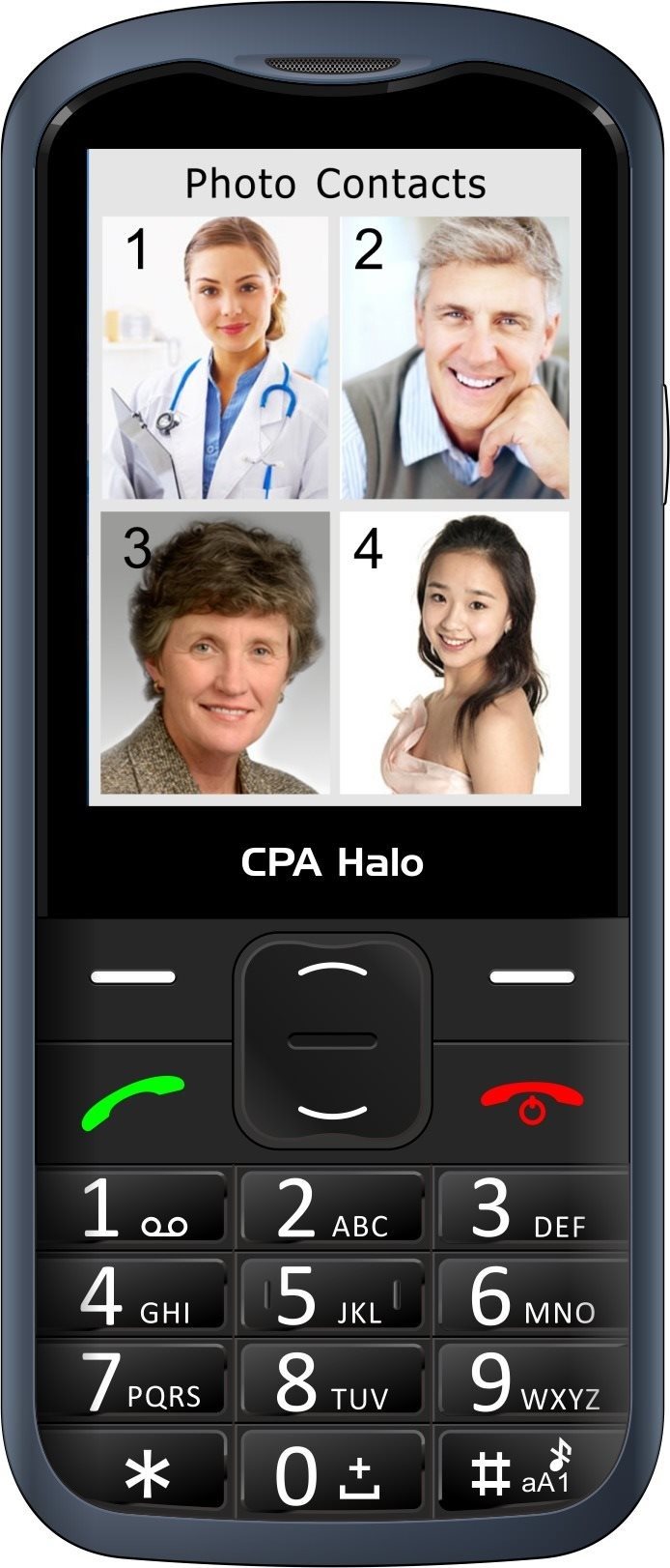 Mobiltelefon CPA Halo 28 Senior kék 