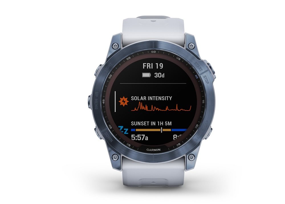 Garmin Fenix 7X Sapphire Solar Mineral Blue DLC Titanium/Whitestone Band okosóra