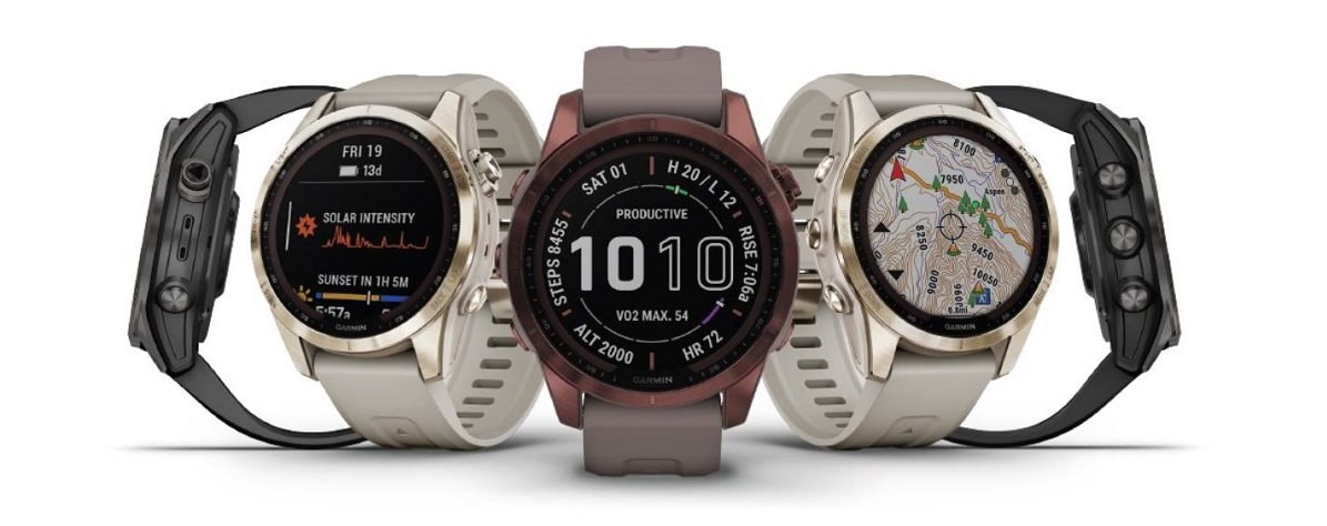 Garmin Fenix 7S Solar Rose Gold/Light Sand Band okosóra