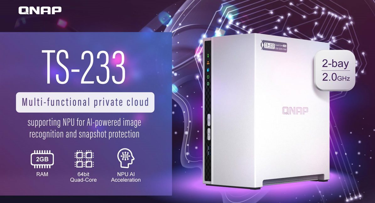 NAS QNAP TS-233 adattároló