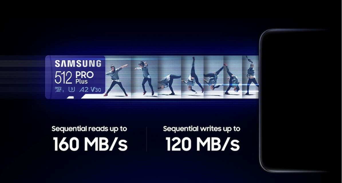 Samsung MicroSDXC 512GB PRO Plus memóriakártya + USB micro SDXC adapter
