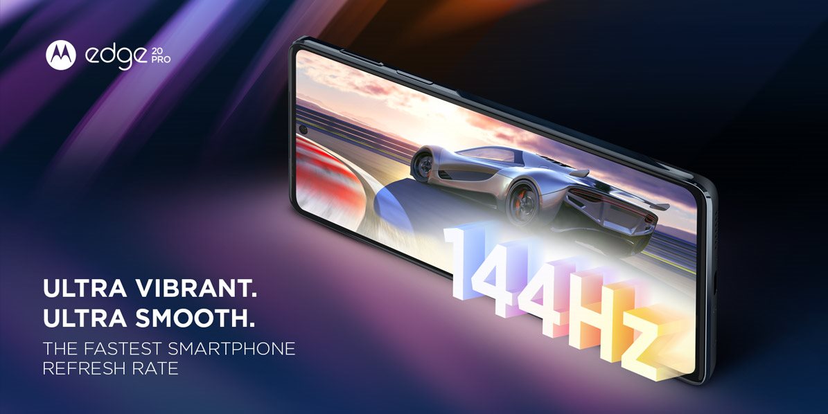 Bemutatjuk a Mototola Edge 20 Pro 256 GB telefont kék színben Bemutatjuk a Mototola Edge 20 Pro 256 GB telefont kék színben