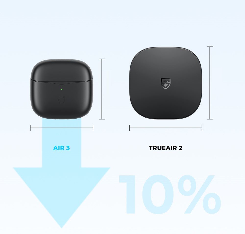 Soundpeats Air3 Black vezeték nélküli fülhallgató