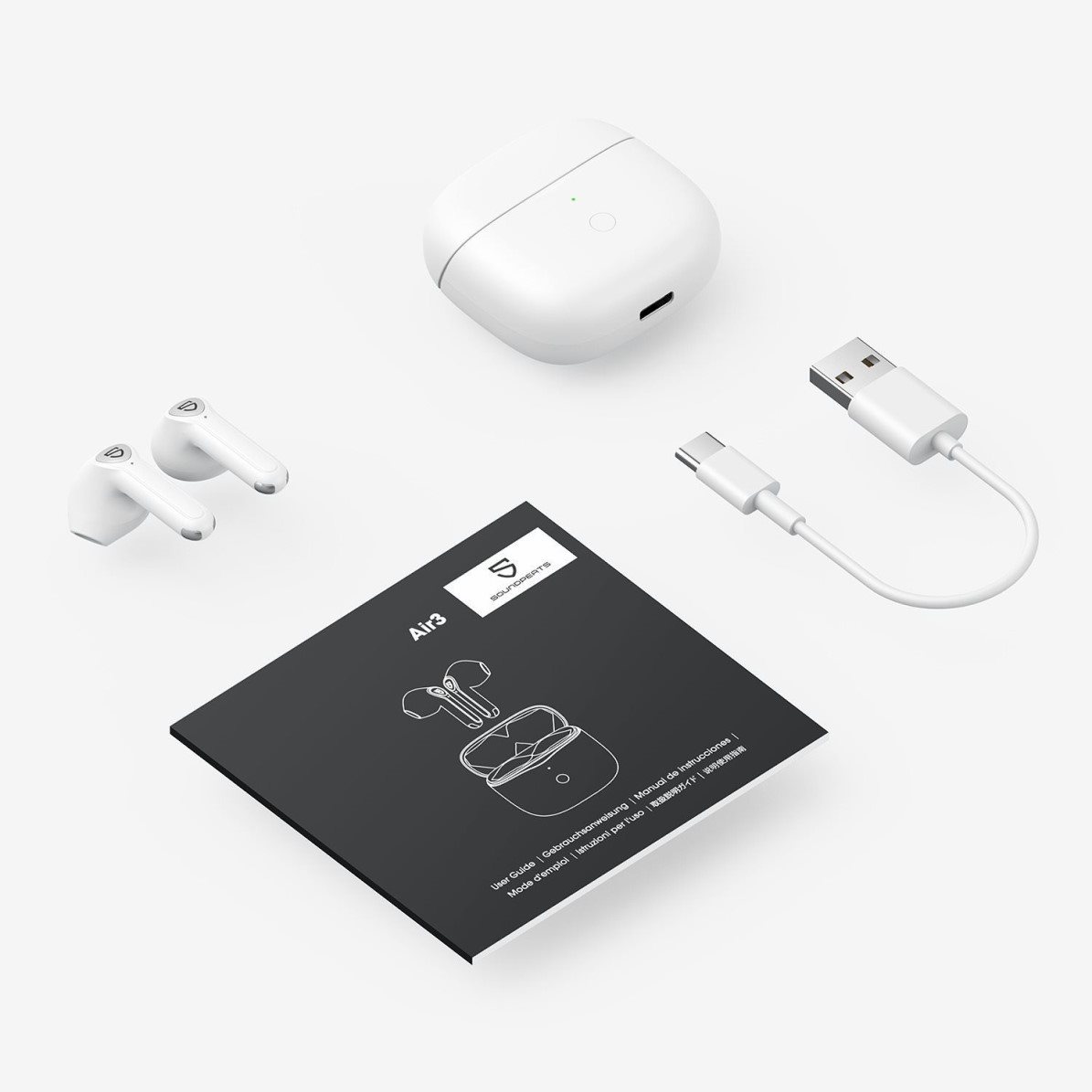 Soundpeats Air3 White vezeték nélküli fülhallgató