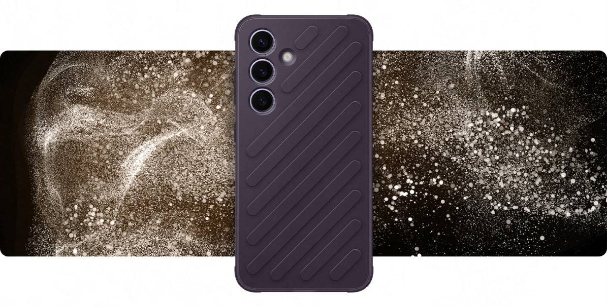 Eredeti Samsung Galaxy S24+ Dark Violet bordázott tok