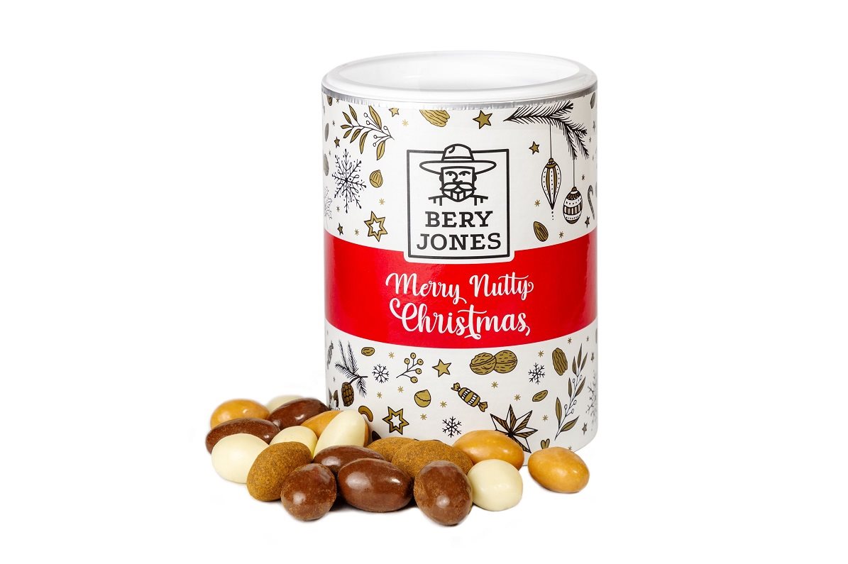 Bery Jones 500g-os karácsonyi mandula csokoládéval, joghurttal és sós karamellel