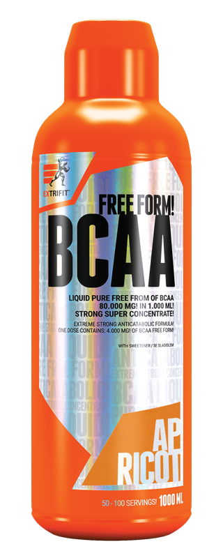Aminosavak Extrifit BCAA 80000 folyadék, 1000ml, sárgabarack, sárgabarack