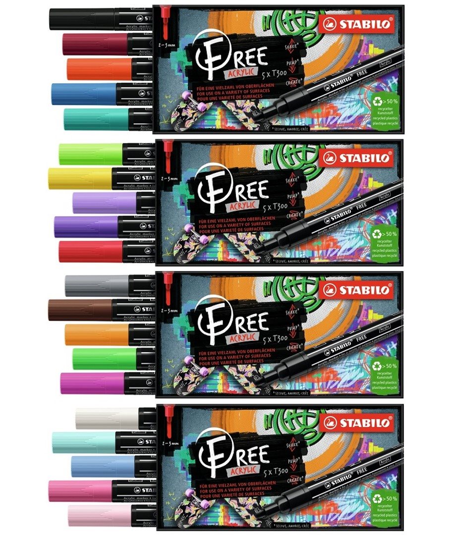 STABILO FREE Acrylic T300 2 marker STABILO FREE Acrylic T300 2 marker