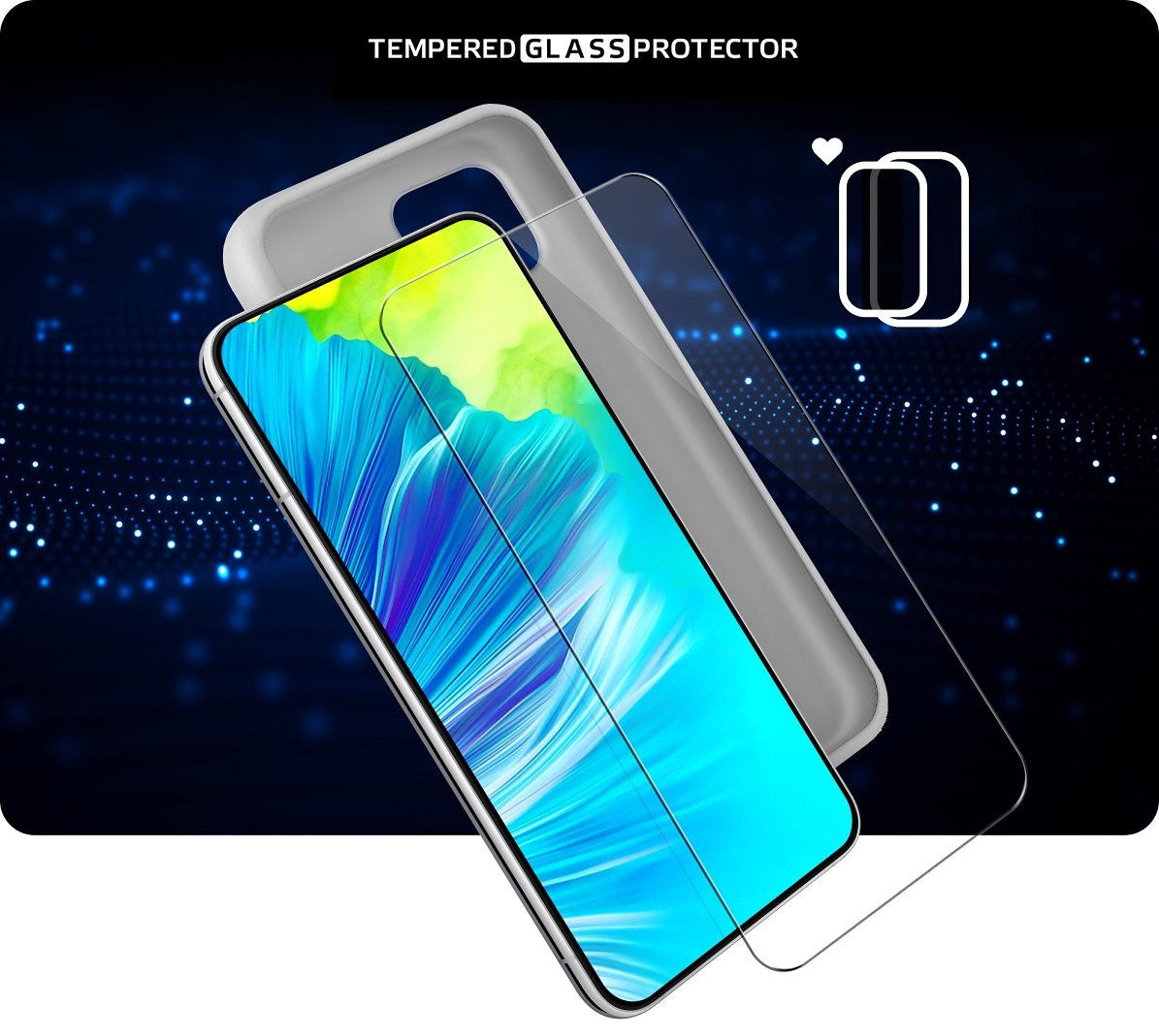Tempered Glass Protector 0.3mm átlátszó üvegfólia