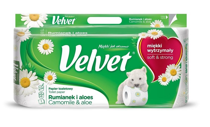 VELVET Camomile & Aloe WC-papír VELVET Camomile & Aloe WC-papír