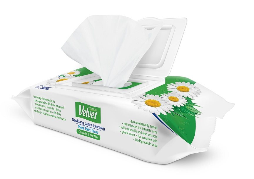 VELVET Camomile (42 darab) nedves WC-papír VELVET Camomile (42 darab) nedves WC-papír