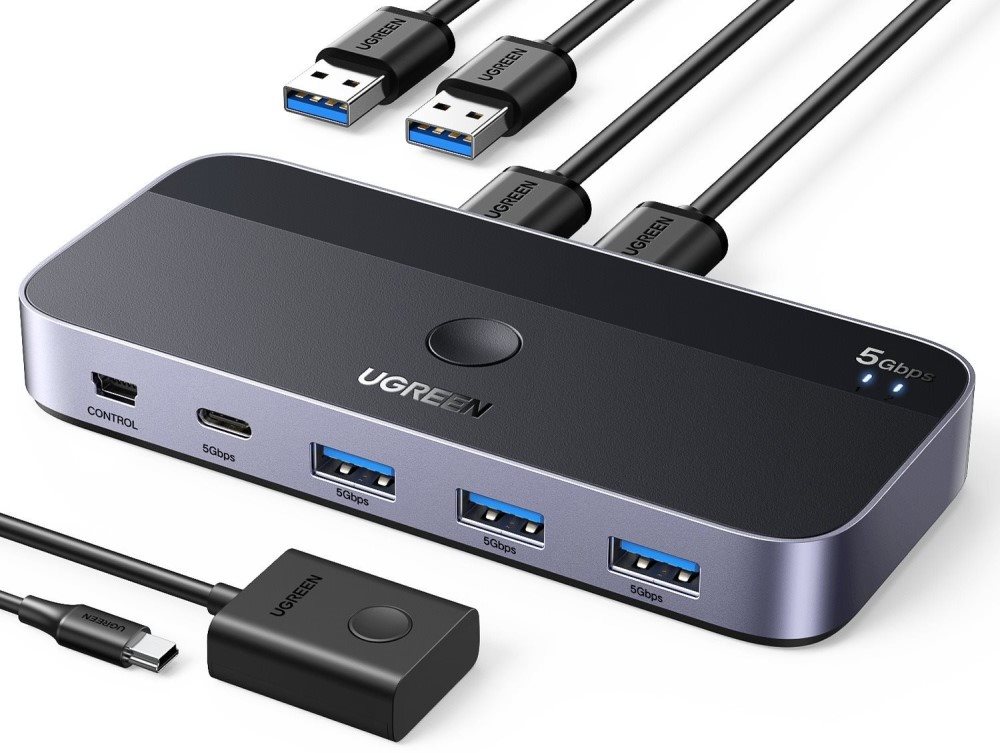 Ugreen USB 3.0 Sharing Switch 2 In 4 Out port replikátor