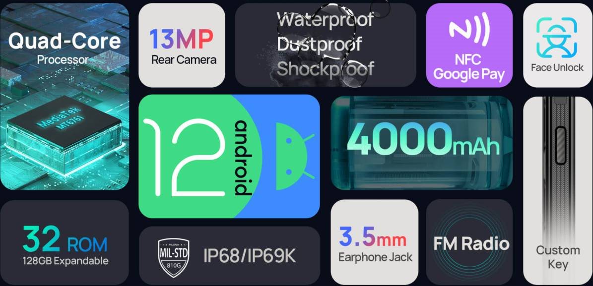 UleFone Armor X6 Pro mobiltelefon UleFone Armor X6 Pro mobiltelefon