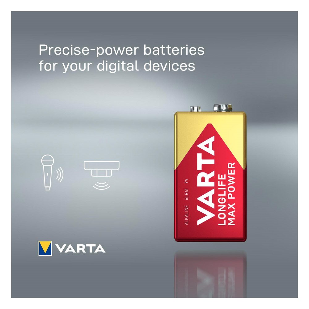 VARTA Longlife Max Power 9V egyszer használatos elem