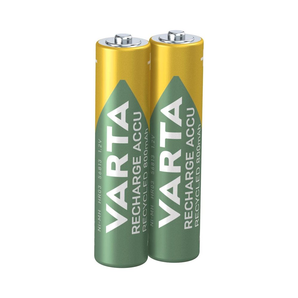 VARTA Recharge Accu újrahasznosított AAA 800 mAh újratölthető elemek
