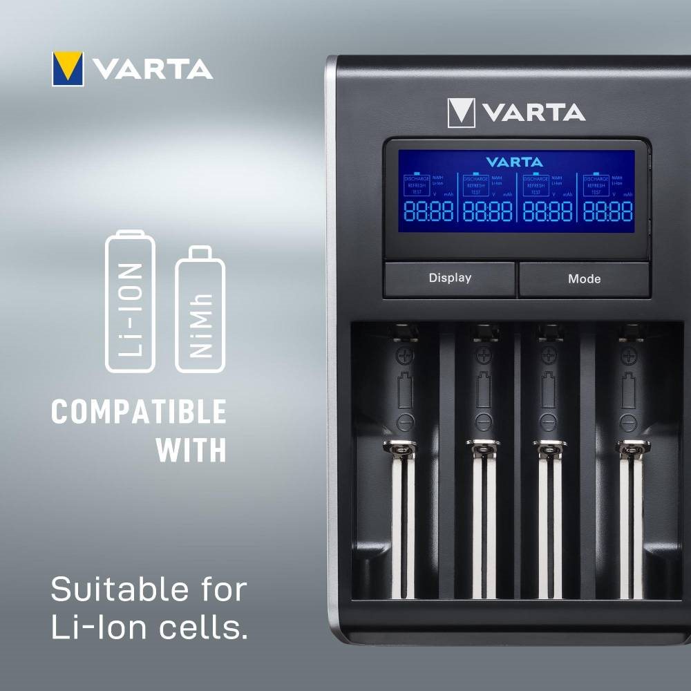 VARTA LCD Dual Tech Charger töltő LCD kijelzővel