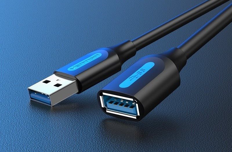 Vention USB 3.0 Male to Female Extension Cable 5m Black adatkábel