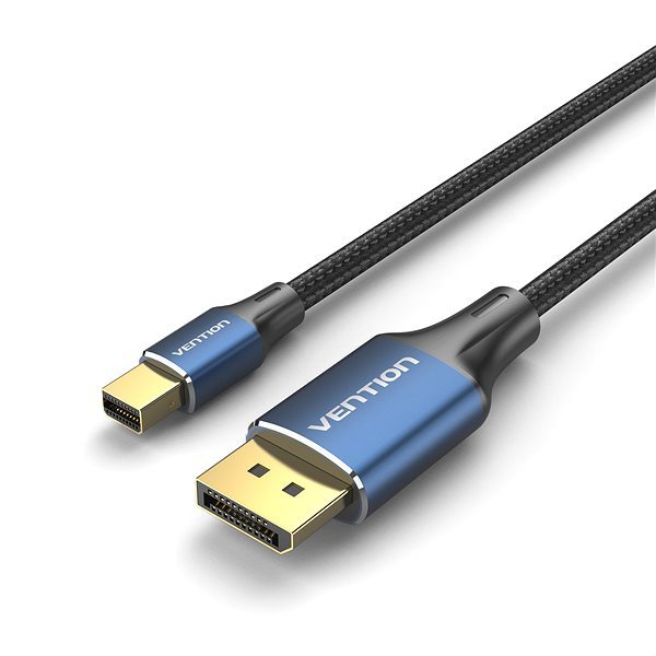 Vention Cotton Braided Mini DP Male to DP Male 8K HD Cable 1.5m Blue Aluminum Alloy Type videokábel