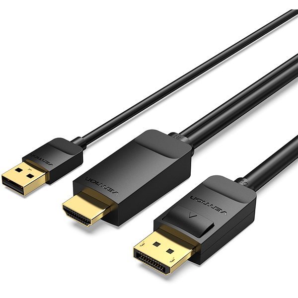 Vention HDMI to DisplayPort (DP) 4K@60Hz Cable 1.5m Black videokábel