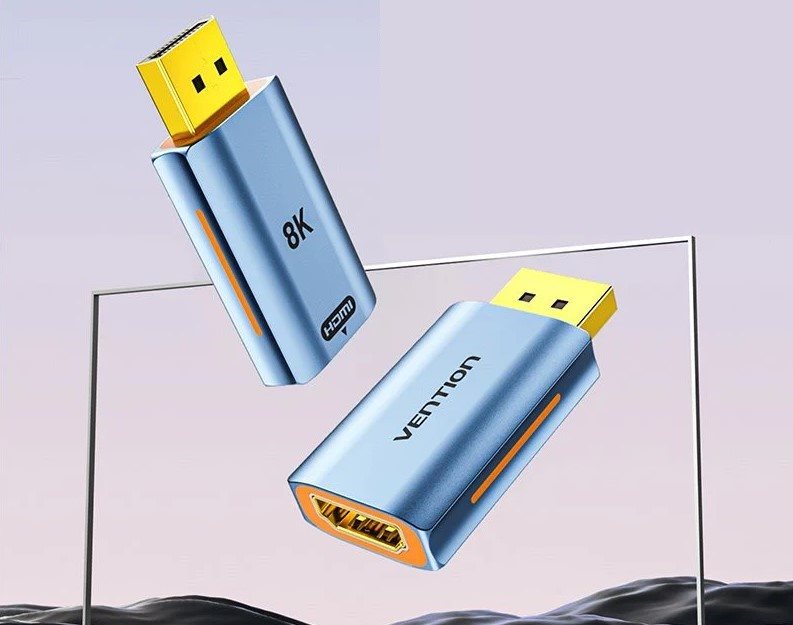 Vention DP Male to HDMI-A Female 8K Adapter Gray Aluminum Alloy Type átalakító