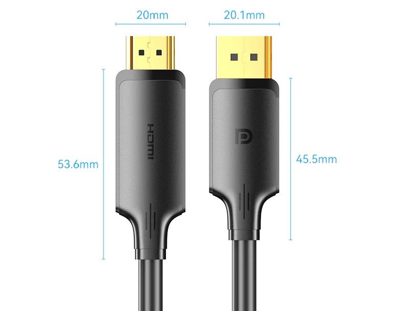 Vention DisplayPort Male to HDMI Male 4K HD Cable 3M Black videokábel