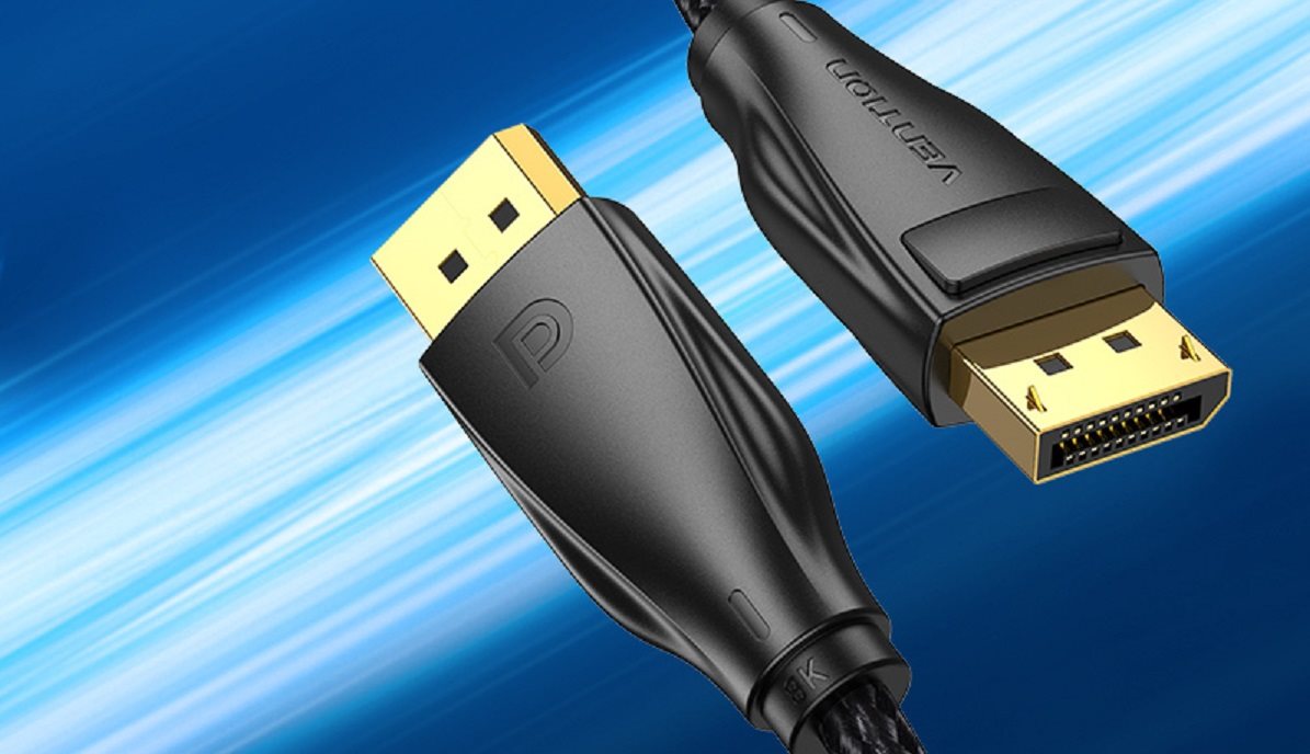 Vention Cotton Braided DP 1.4 (Display Port) 1M Black 
