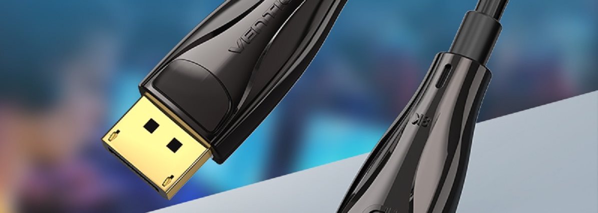 Vention Optical DP 1.4 (Display Port) Cable 8K 5 M Black Zinc Alloy Type