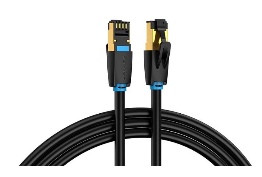 Vention Cat.8 SFTP Patch Cable 5M Black hálózati kábel Vention Cat.8 SFTP Patch Cable 5M Black hálózati kábel