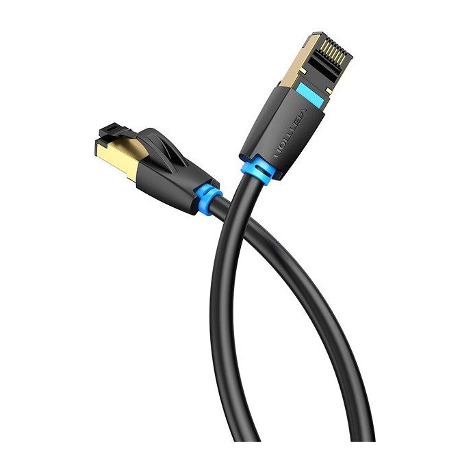 Vention Cat.8 SFTP Patch Cable 5M Black hálózati kábel Vention Cat.8 SFTP Patch Cable 5M Black hálózati kábel