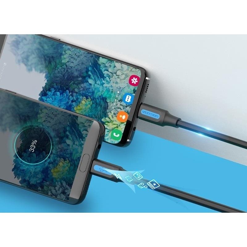 Vention USB-C 2.0 to Micro USB 2A Cable 2M Black
