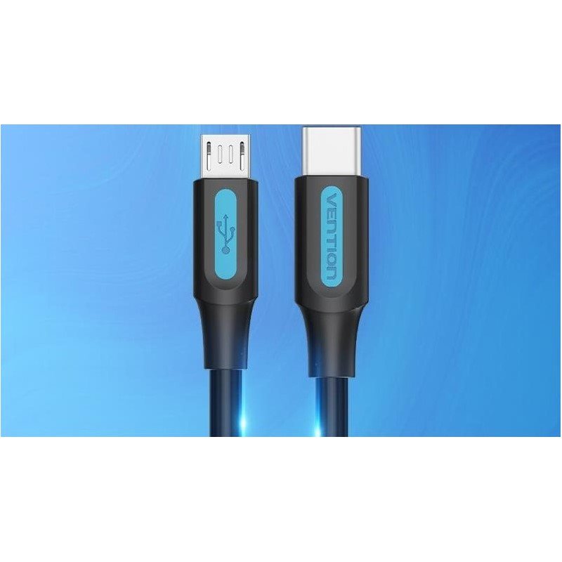 Vention USB-C 2.0 to Micro USB 2A Cable 2M Black