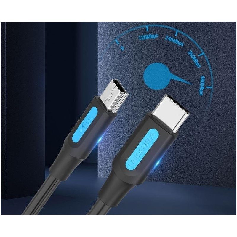 Vention USB-C 2.0 to Micro USB 2A Cable 2M Black