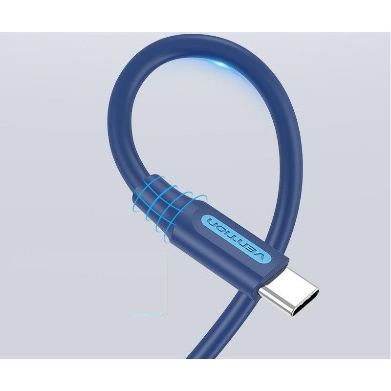 Vention USB 2.0 to USB-C 3A Cable 1M Deep Blue