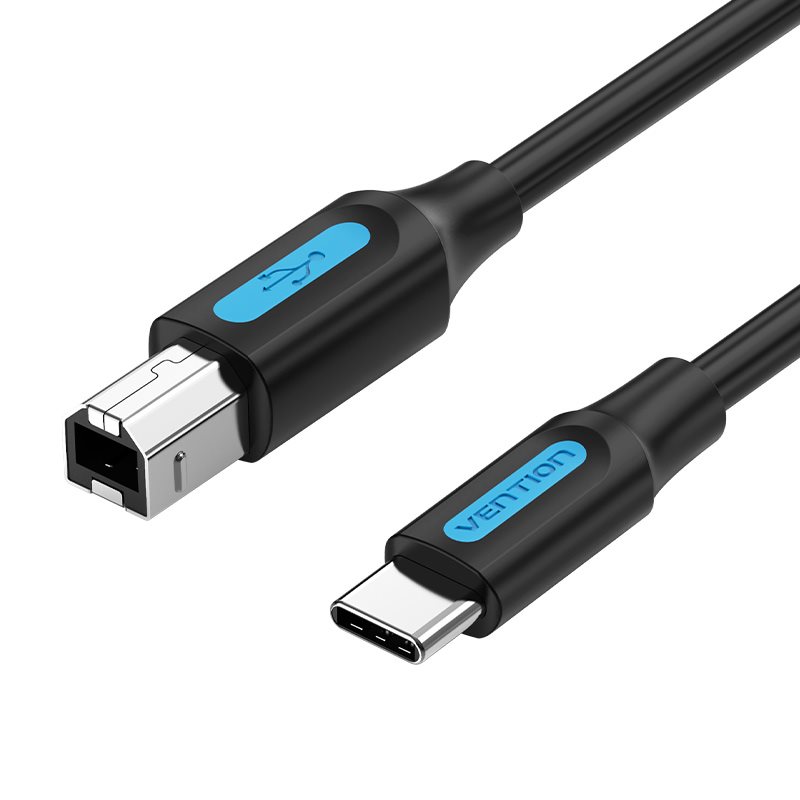 Vention USB-C 2.0 to USB-B Printer 2A Cable 1M Black Vention USB-C 2.0 to USB-B Printer 2A Cable 1M Black
