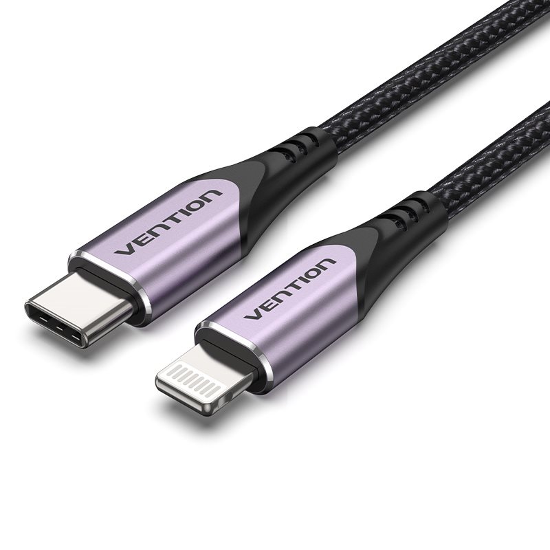 Vention MFi Lightning to USB-C Cable Purple 1M Aluminum Alloy Type