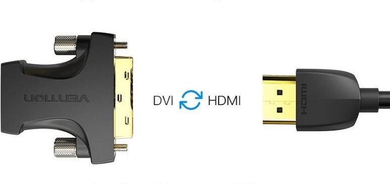 Vention HDMI (F) to DVI (24+1) Male Adapter Black