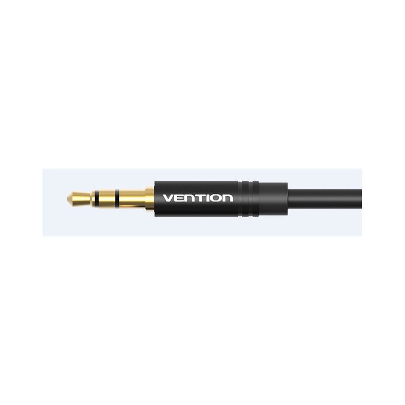Vention Male to 2 x 3.5 mm Female Stereo Splitter Cable 0.3 M Black Metal Type átalakító