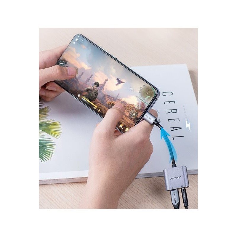 Vention Cotton Braided USB-C (M) to 3.5mm (F) Audio