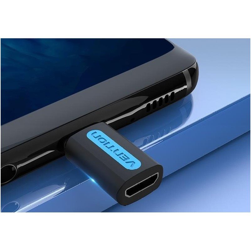 Vention USB-C (M) to Micro USB 2.0 (F) OTG Adapter Black PVC Type