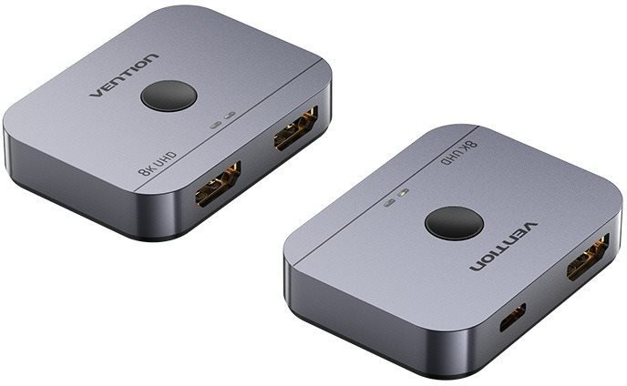 Vention 2-Port Bi-Directional 8K HDMI Switcher Gray Aluminium Alloy Type switch