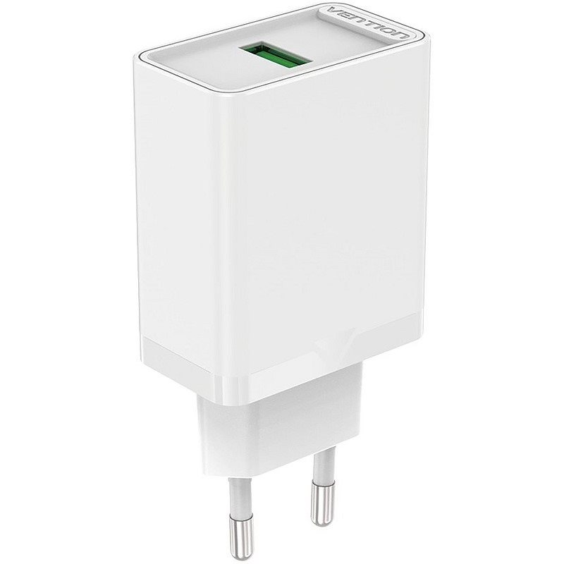 Vention 1-port USB Wall Quick Charger (18W) White 