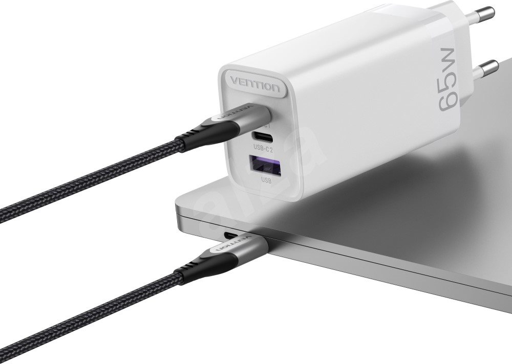 Vention 3-port GaN Charger (65W USB-C / 30W USB-C / 30W USB) White hálózati adapter