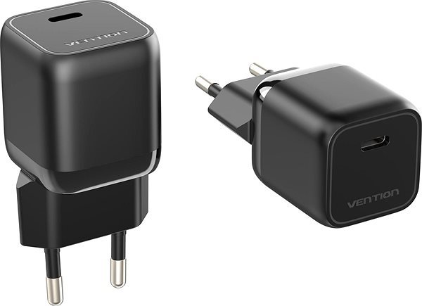 Vention 1-port Stylish USB-C GaN Charger (30W) Black hálózati adapter