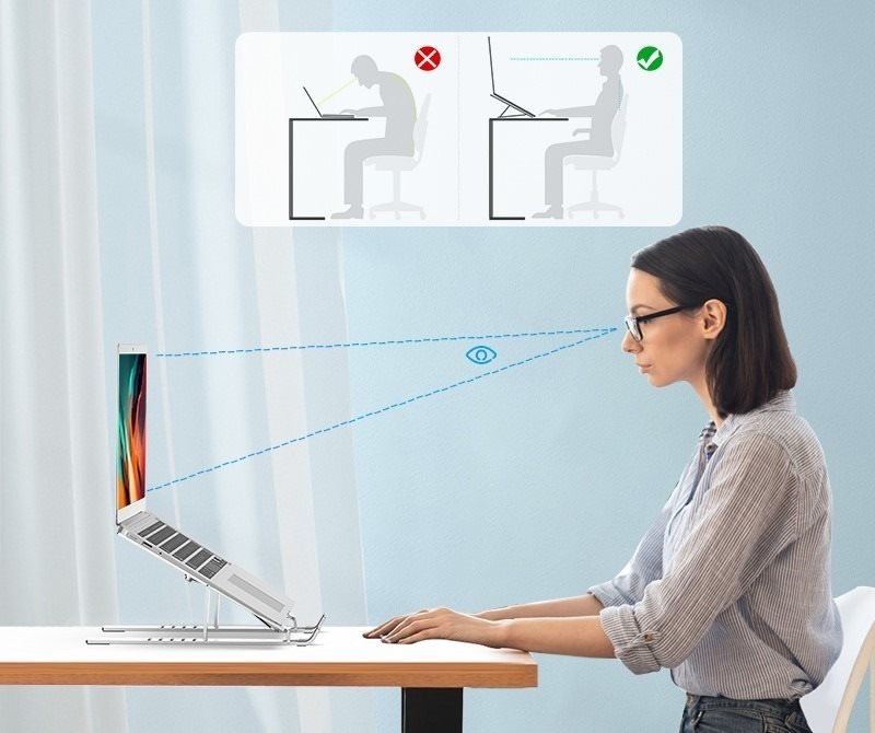 Vention Foldable Laptop Stand Silver Aluminum Alloy Type laptop állvány