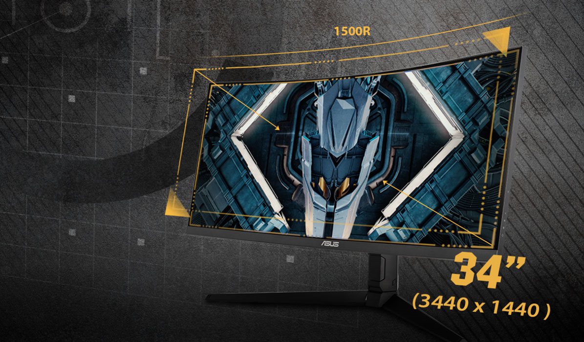 ASUS TUF Gaming VG28UQL1A ívelt gamer monitor WQHD felbontással