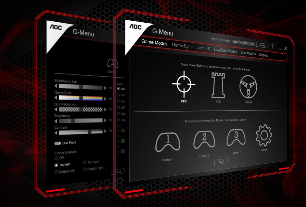 AOC C24G2AE/BK 165 Hz-es gamer monitor