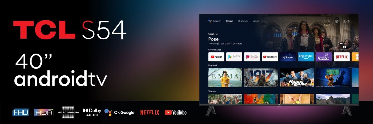 40" TCL 40S5400 SMART ANDROID LED TV