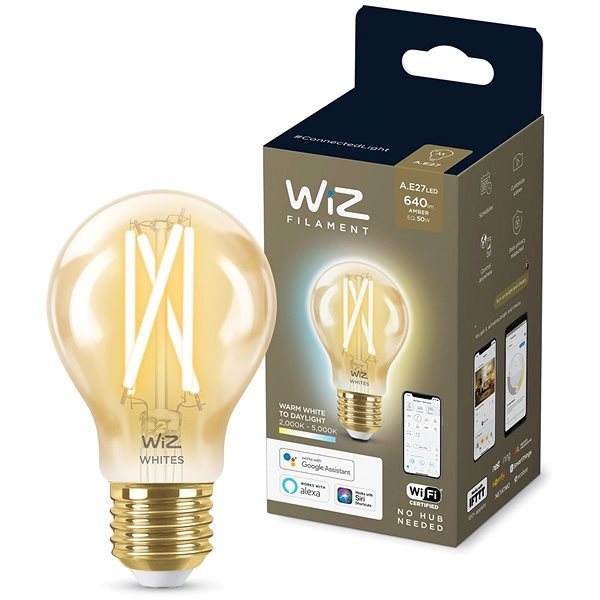 WiZ Tunable White 50 W E27 A60 Vintage LED izzó WiZ Tunable White 50 W E27 A60 Vintage LED izzó