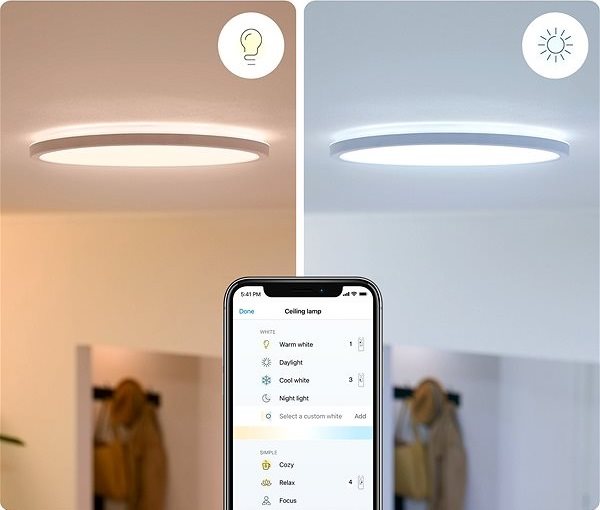 WiZ Tunable White SuperSlim mennyezeti világítás WiZ Tunable White SuperSlim mennyezeti világítás